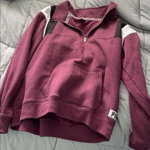 Vs pink quarter zip pullover